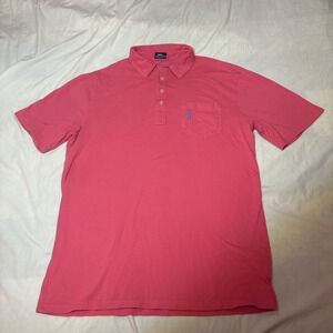 Johnnie-O Mens Coral Reefers Polo Shirt XL Short Sleeve Embroidered Pocket
